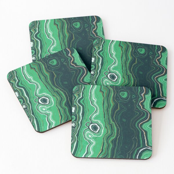 Item preview, Malachite Green Faux Marble with Gold Veins VI designed and sold by MysticMarble.