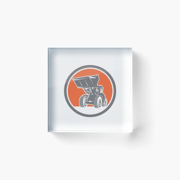 Item preview, Front End Loader Digger Excavator Circle Retro designed and sold by patrimonio.