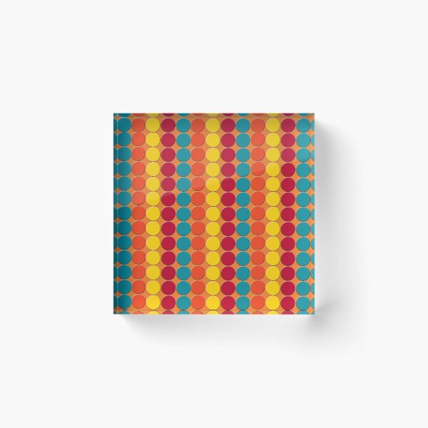 Artikelvorschau, Teal, Red, Yellow Dots on Orange Background entworfen und verkauft von tsuttles.