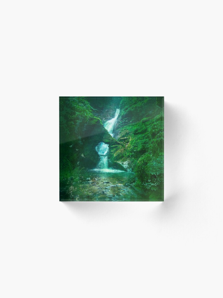 Alternate view of St.Nectan's Glen - Mystic Waters Acrylic Block
