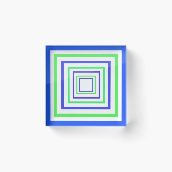 Item preview, Concentric Squares Blue and Green designed and sold by Overthetopsm.