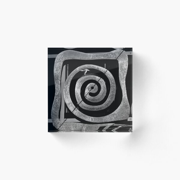 Worm Hole Acrylic Block