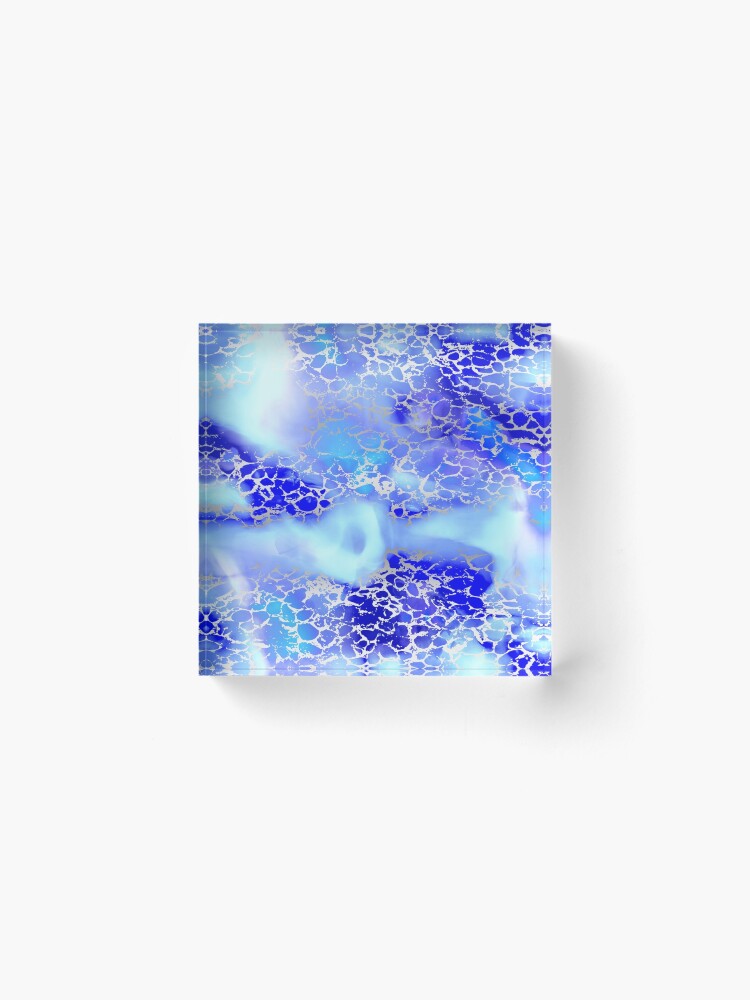 Alternate view of Cool silver color fancy Acrylic Block