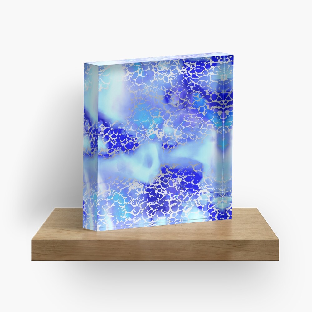 Cool silver color fancy Acrylic Block