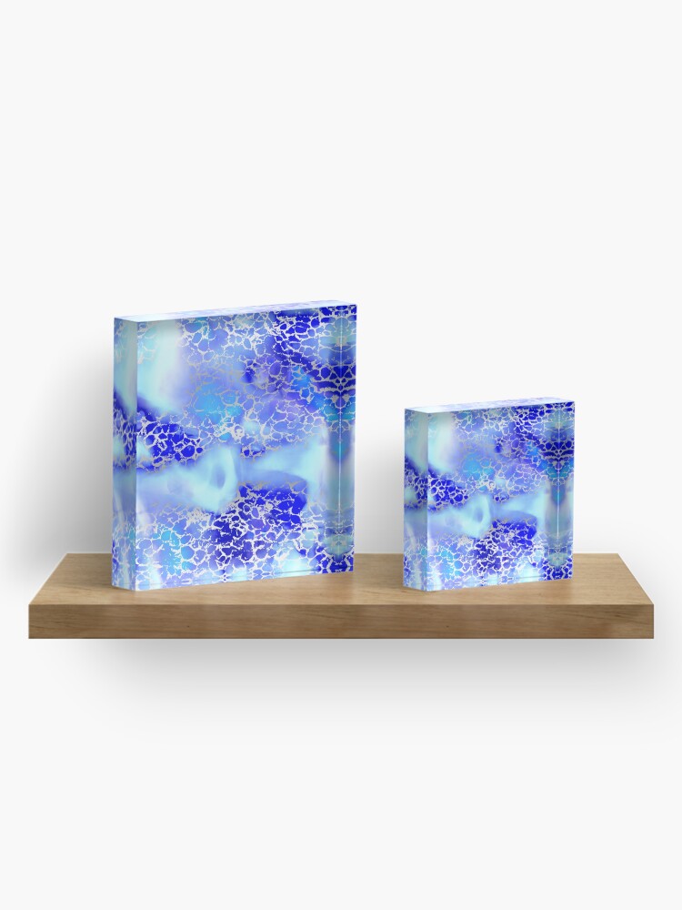 Alternate view of Cool silver color fancy Acrylic Block