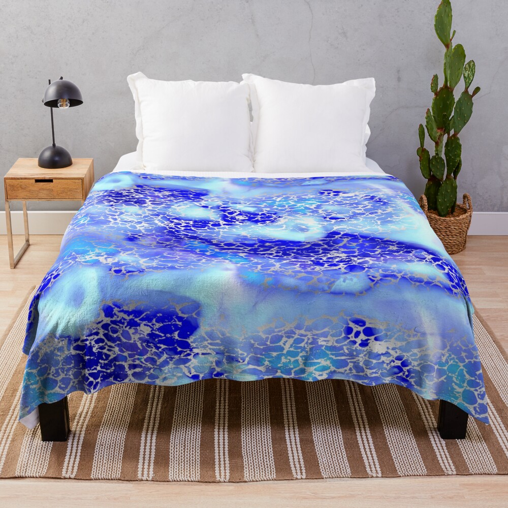 Cool silver color fancy Throw Blanket