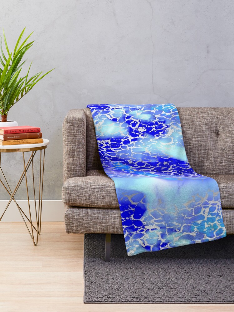 Alternate view of Cool silver color fancy Throw Blanket