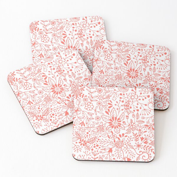 Item preview, Floral Doodle Living Coral 2 designed and sold by Olooriel.