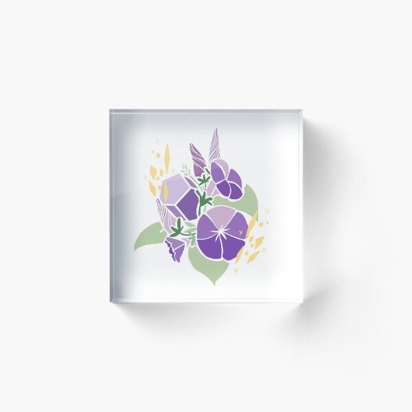 Pretty Poly-Morning Glory Acrylic Block