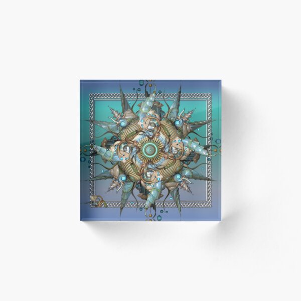A Mermaid's Mandala Acrylic Block