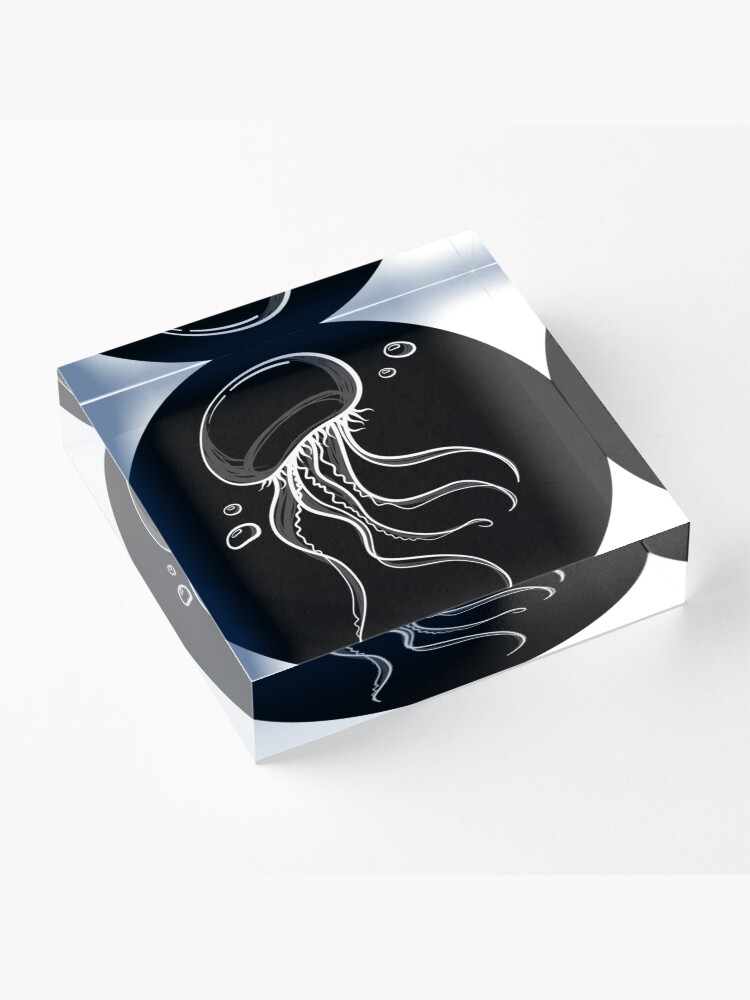 Alternate view of Sketchy Jelly (sticker) Acrylic Block