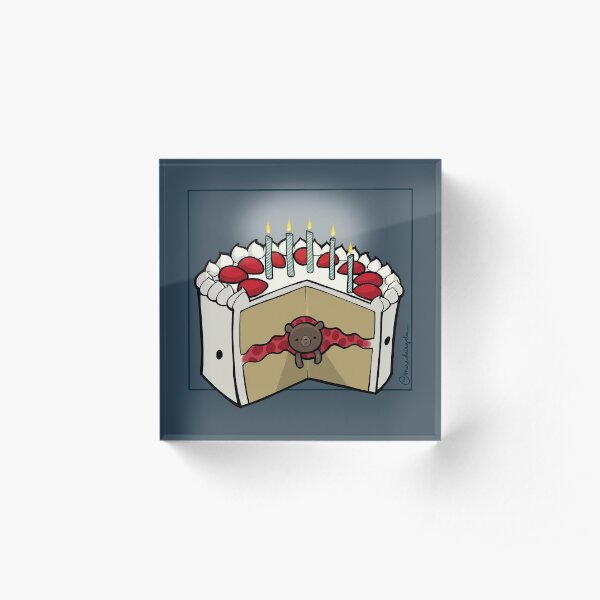 Strawbeary Shortcake :: Carnivorous Foods Series Acrylic Block