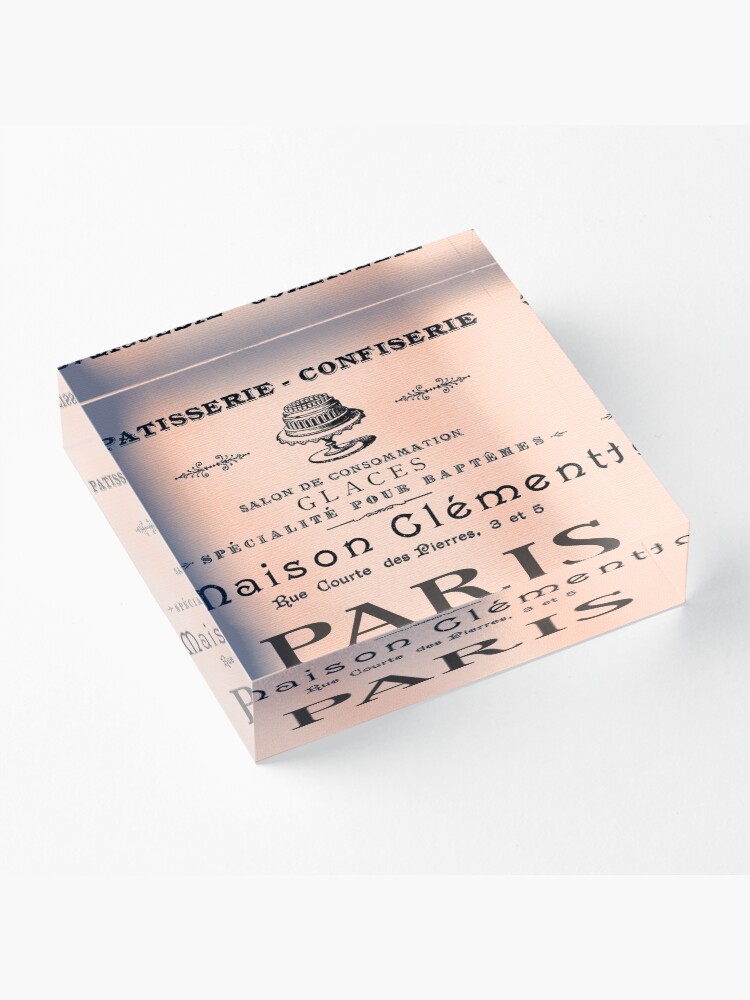 Alternate view of Antique French Cafe Sign Acrylic Block