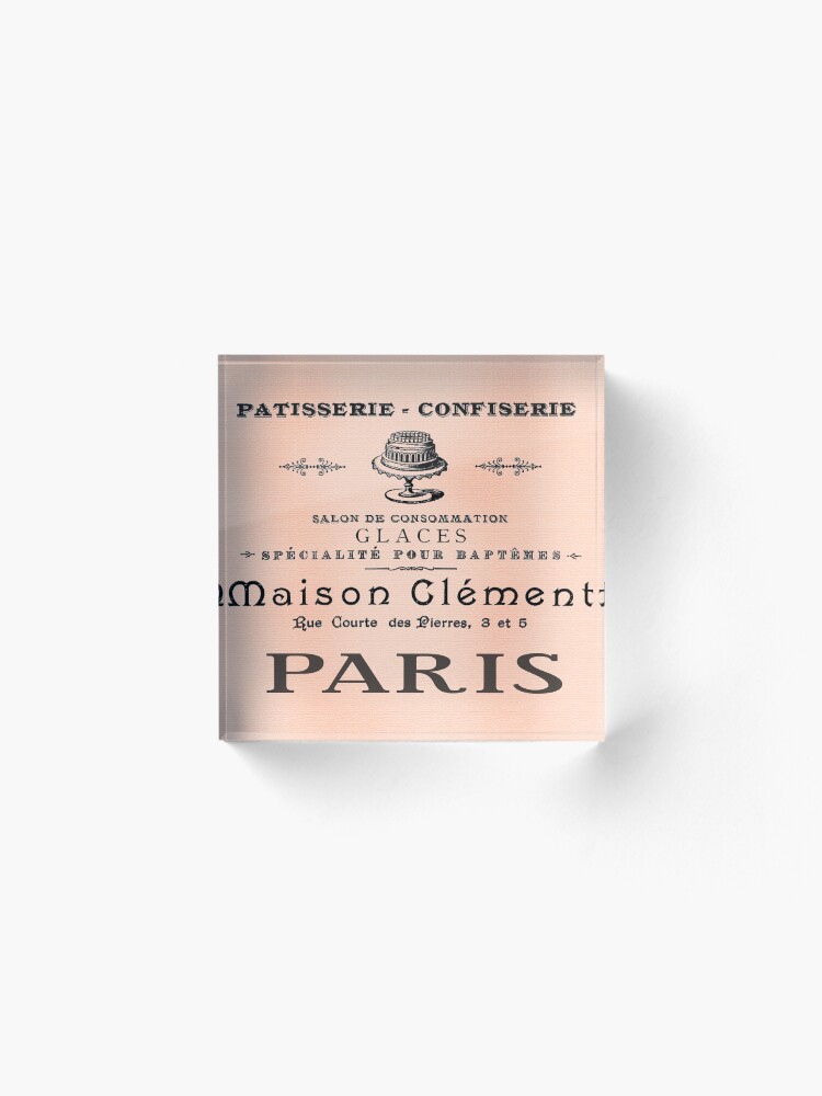 Alternate view of Antique French Cafe Sign Acrylic Block