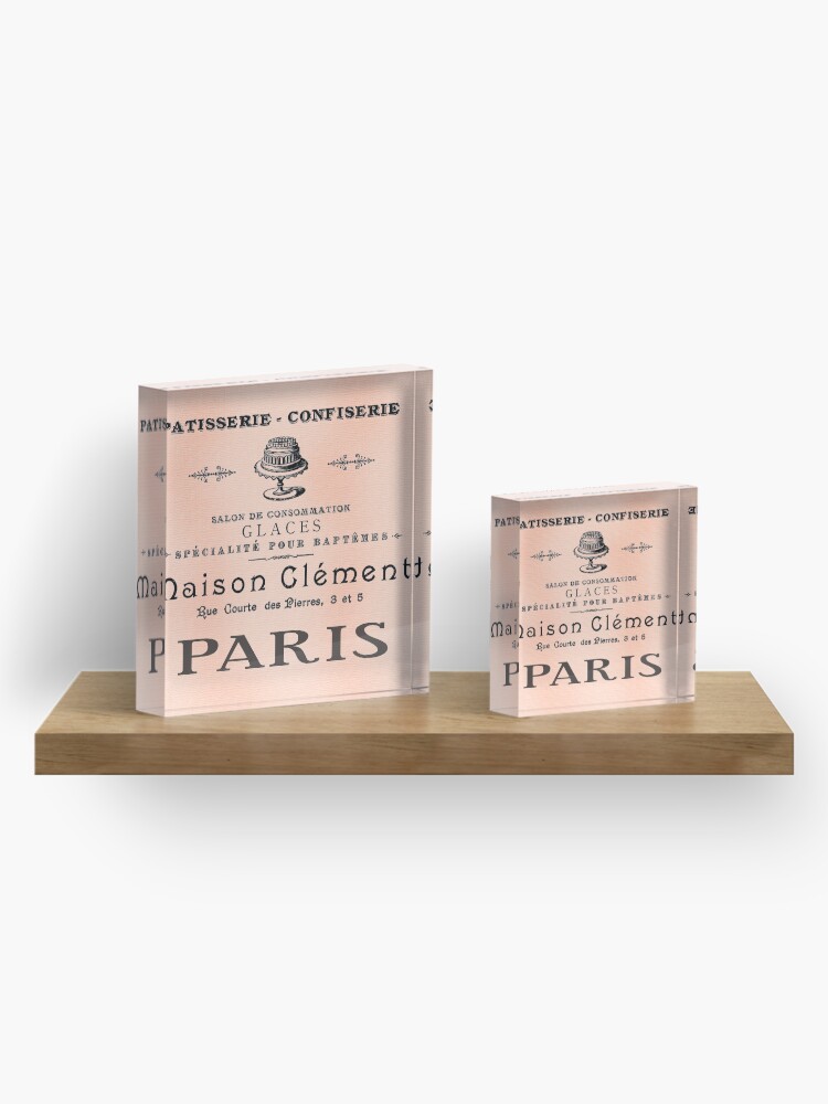 Alternate view of Antique French Cafe Sign Acrylic Block