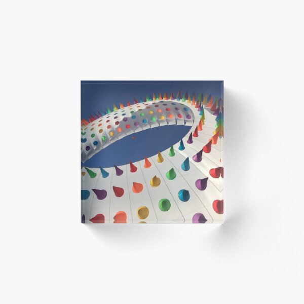 Spiked Rainbow Acrylic Block