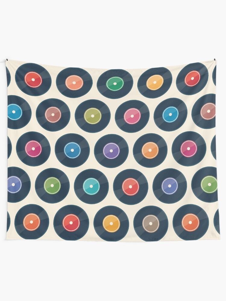 "Vinyl Record Collection" Tapestry by daisybeatrice Redbubble