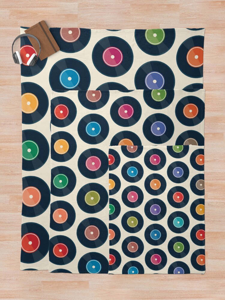 "Vinyl Record Collection" Throw Blanket for Sale by daisybeatrice