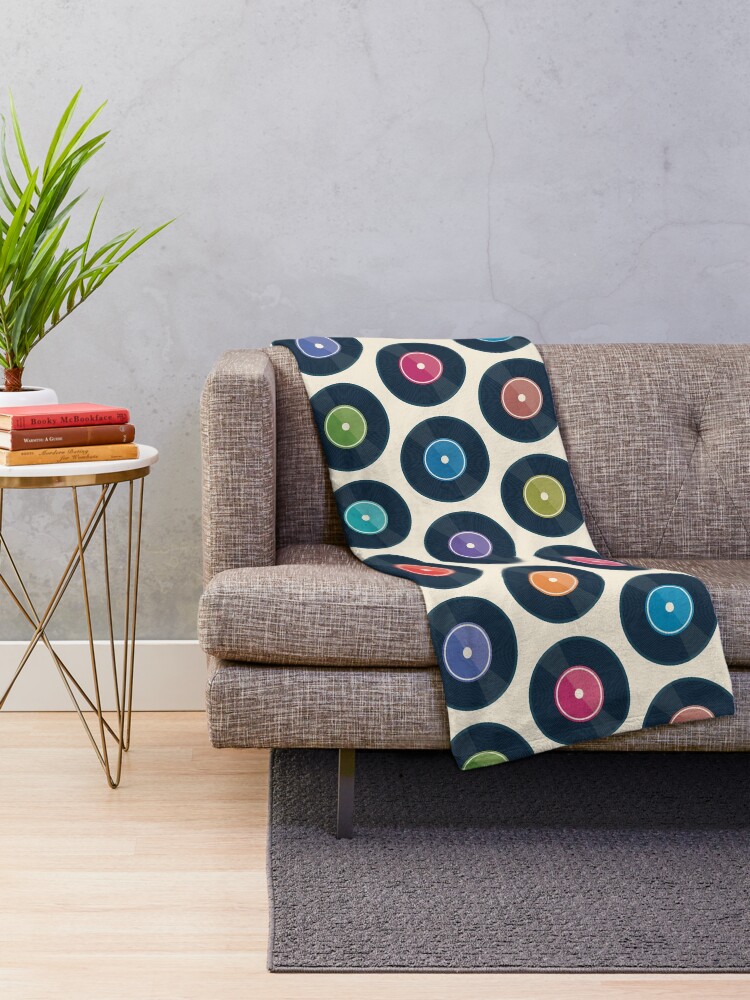 "Vinyl Record Collection" Throw Blanket for Sale by daisybeatrice