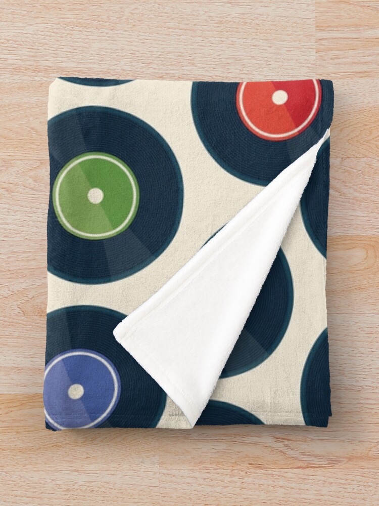 "Vinyl Record Collection" Throw Blanket for Sale by daisybeatrice