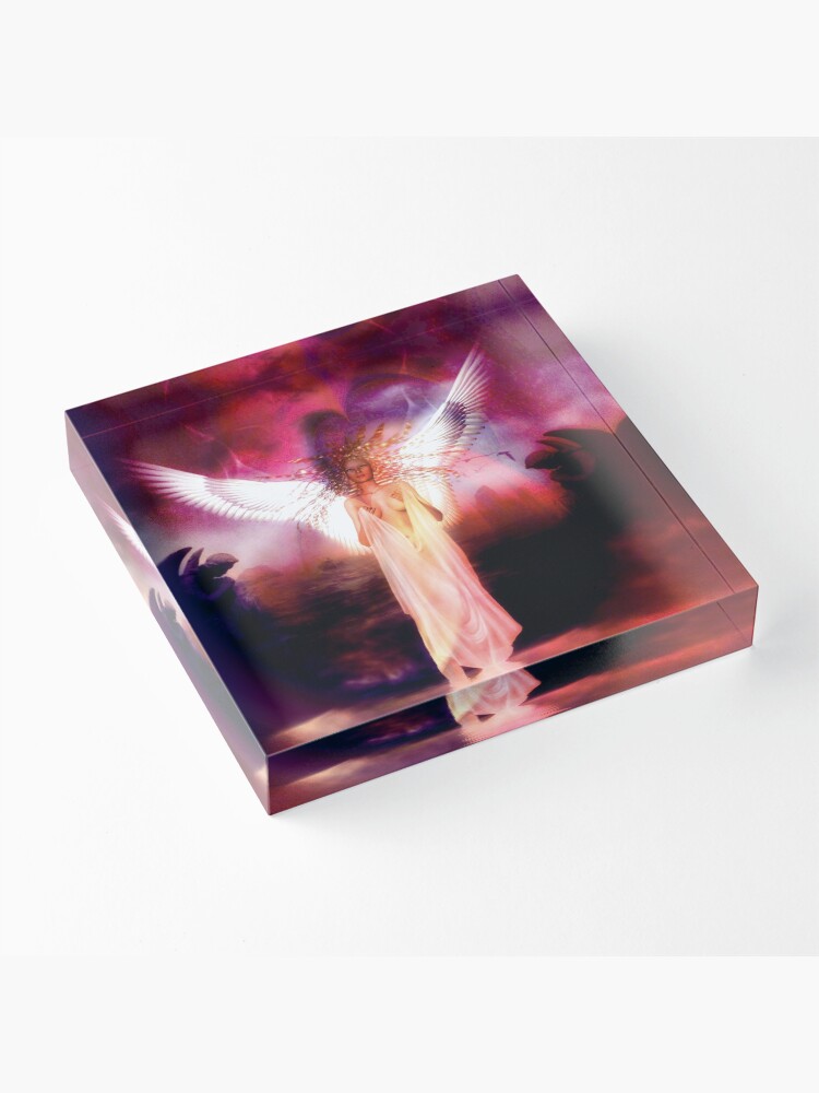 Thumbnail 3 of 5, Acrylic Block, Solstice Angel 3 designed and sold by helene.