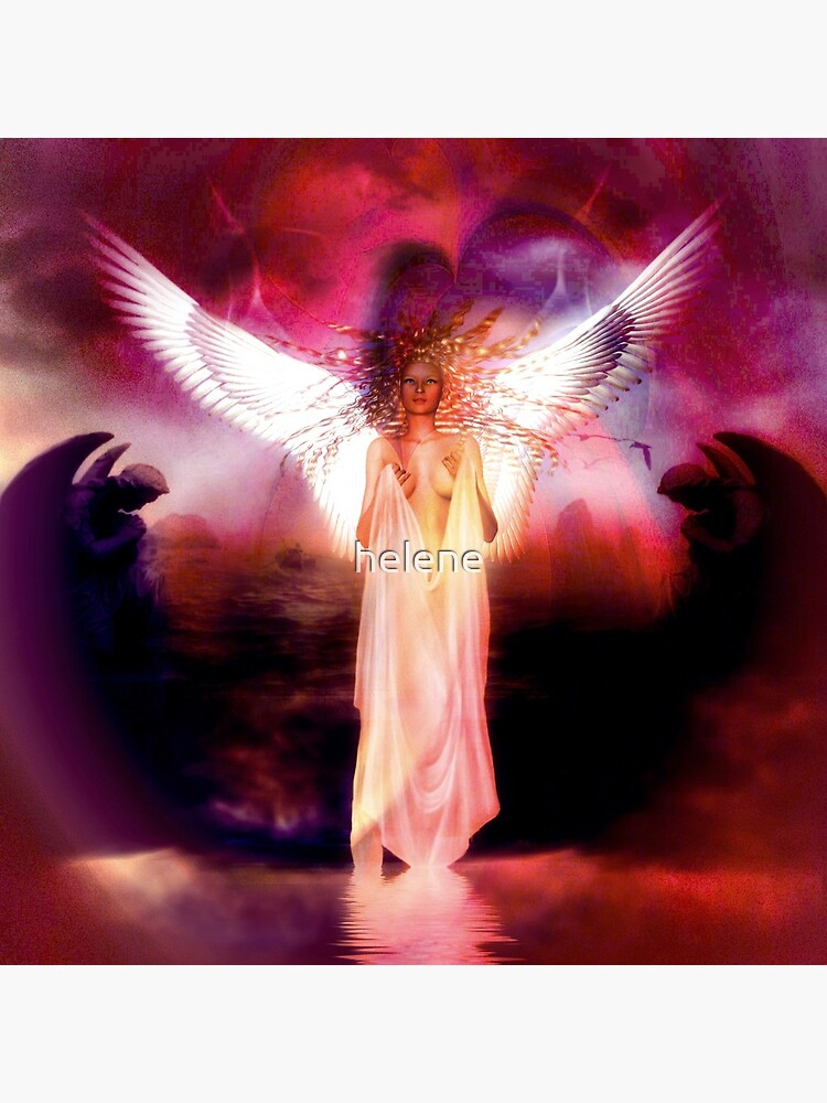 Thumbnail 5 of 5, Acrylic Block, Solstice Angel 3 designed and sold by helene.