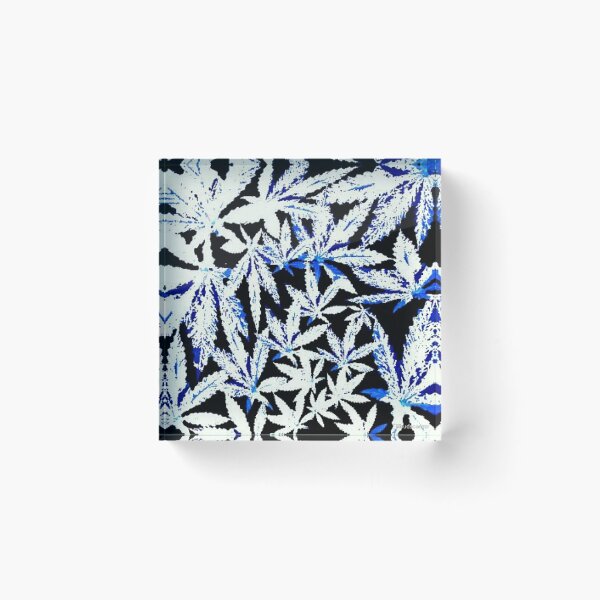 Item preview, Faded Blue Marijuana Leaf Collage designed and sold by lilbudscorner.