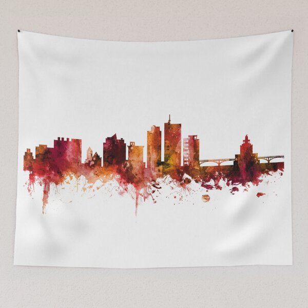 Item preview, Cedar Rapids Iowa Skyline designed and sold by ArtPrints.