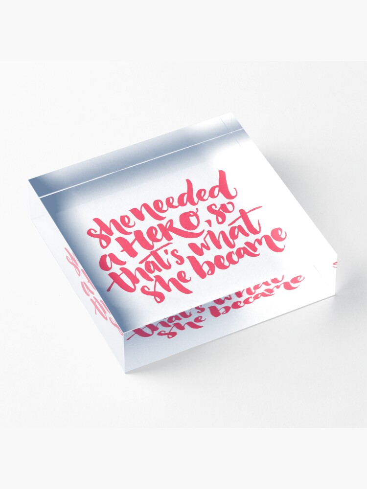 Alternate view of Feminism quote Acrylic Block