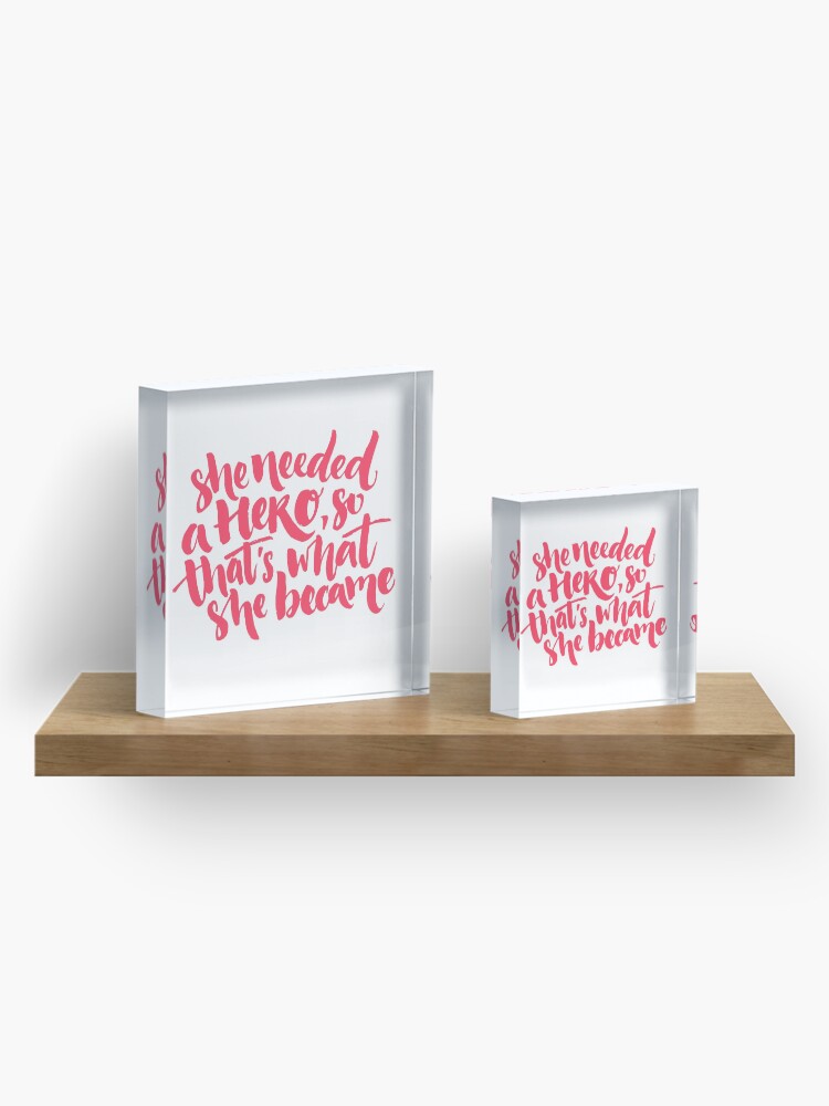 Alternate view of Feminism quote Acrylic Block