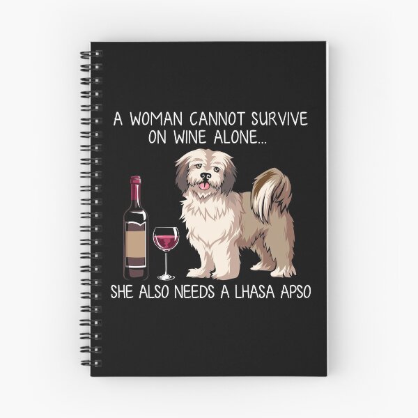 Item preview, Lhasa Apso and wine Funny dog designed and sold by TeeDoozy.