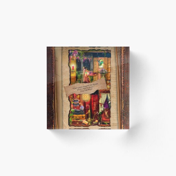 The Curious Library Calendar - April Acrylic Block