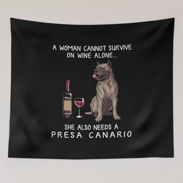 Item preview, Presa Canario and wine Funny dog designed and sold by TeeDoozy.