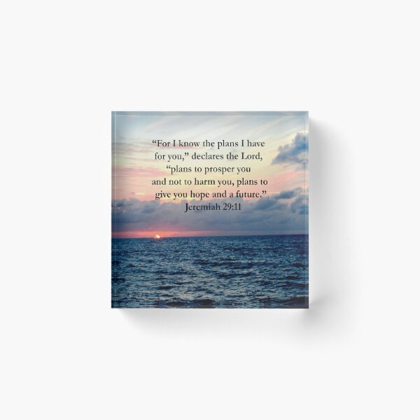INSPIRING JEREMIAH 29:11 PHOTO DESIGN Acrylic Block