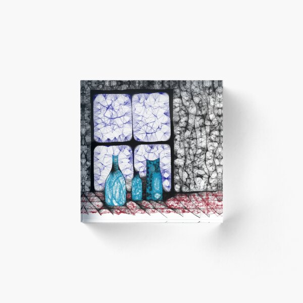 Country Store Window Acrylic Block