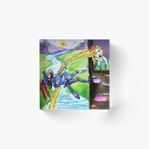the Knight and the Princess Acrylic Block