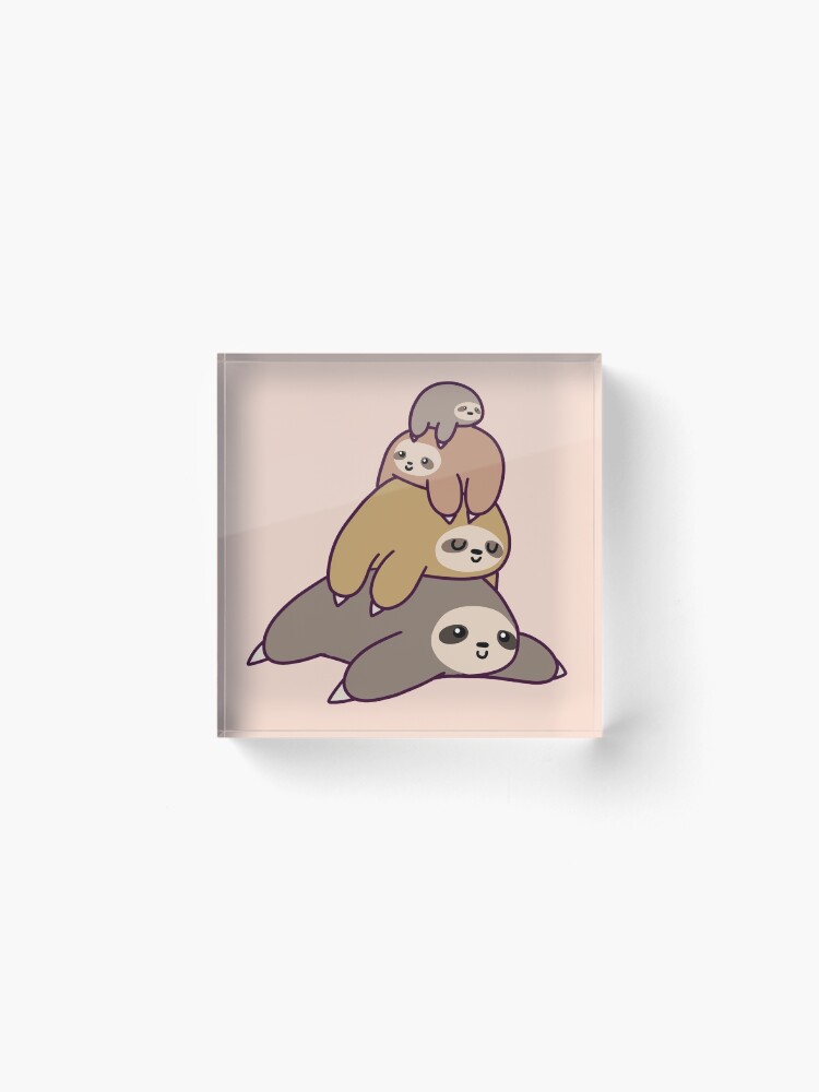 Alternate view of Sloth Stack Acrylic Block