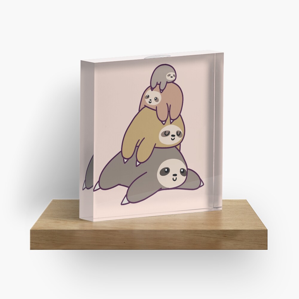 Sloth Stack Acrylic Block