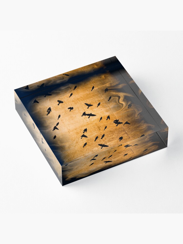 Alternate view of Into the light of the dark black night. Acrylic Block