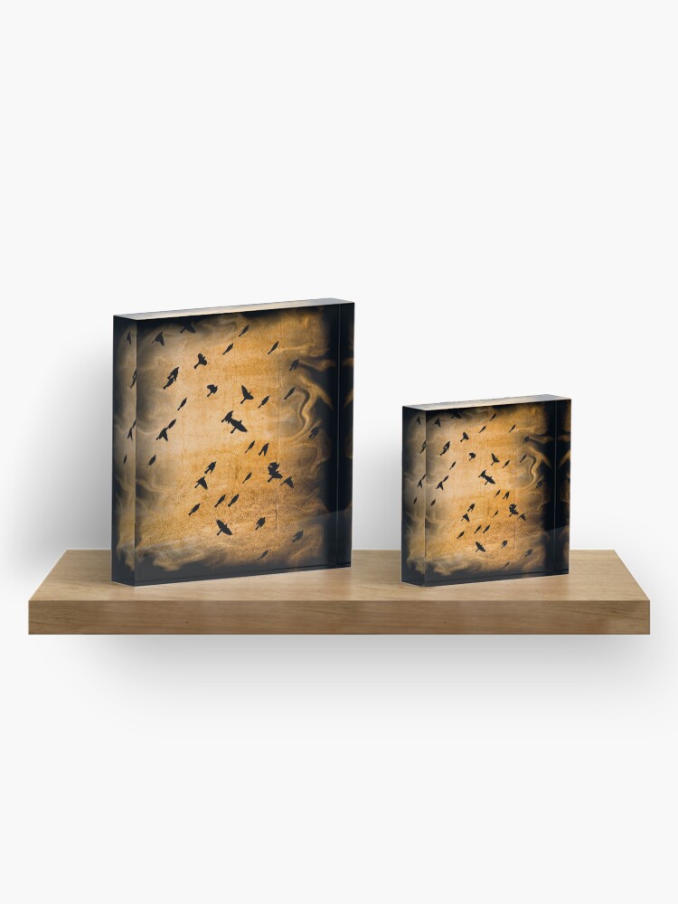 Alternate view of Into the light of the dark black night. Acrylic Block