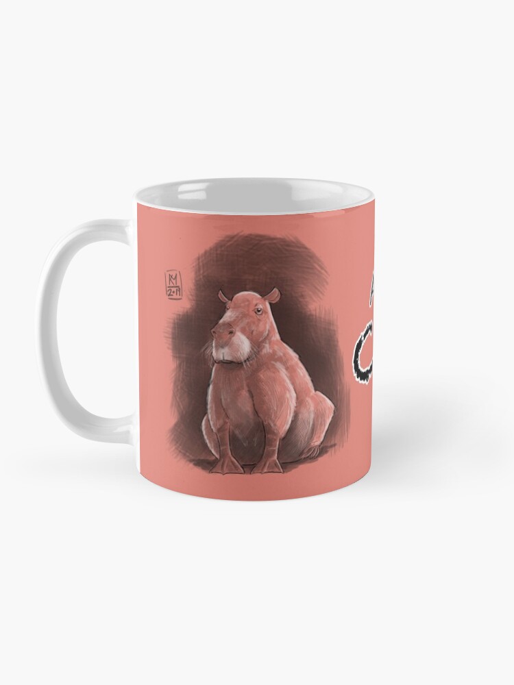 Thumbnail 3 of 6, Coffee Mug, Chill as a Capybara (Pink) designed and sold by Kmadden2004.