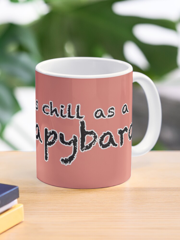 Thumbnail 1 of 6, Coffee Mug, Chill as a Capybara (Pink) designed and sold by Kmadden2004.