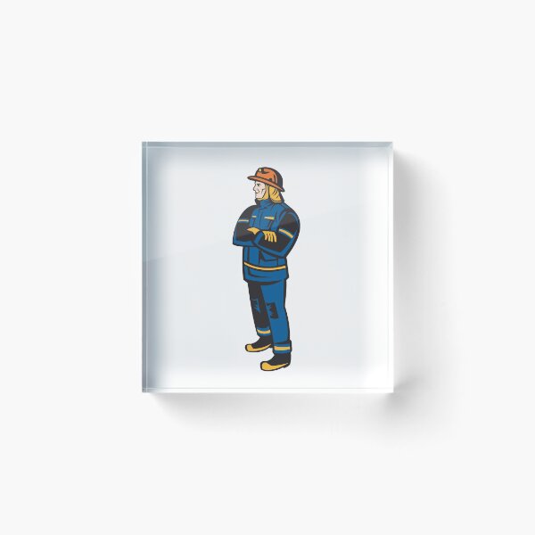 Item preview, Fireman Firefighter Folding Arms Retro designed and sold by patrimonio.