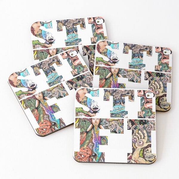 Sticky Fingers Caress Your Soul Logo Coasters (Set of 4)