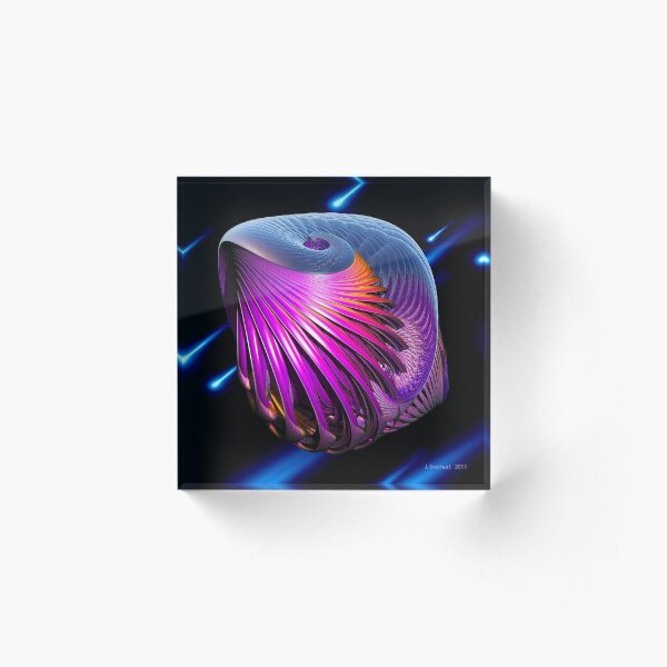 Fushia Ridge Acrylic Block