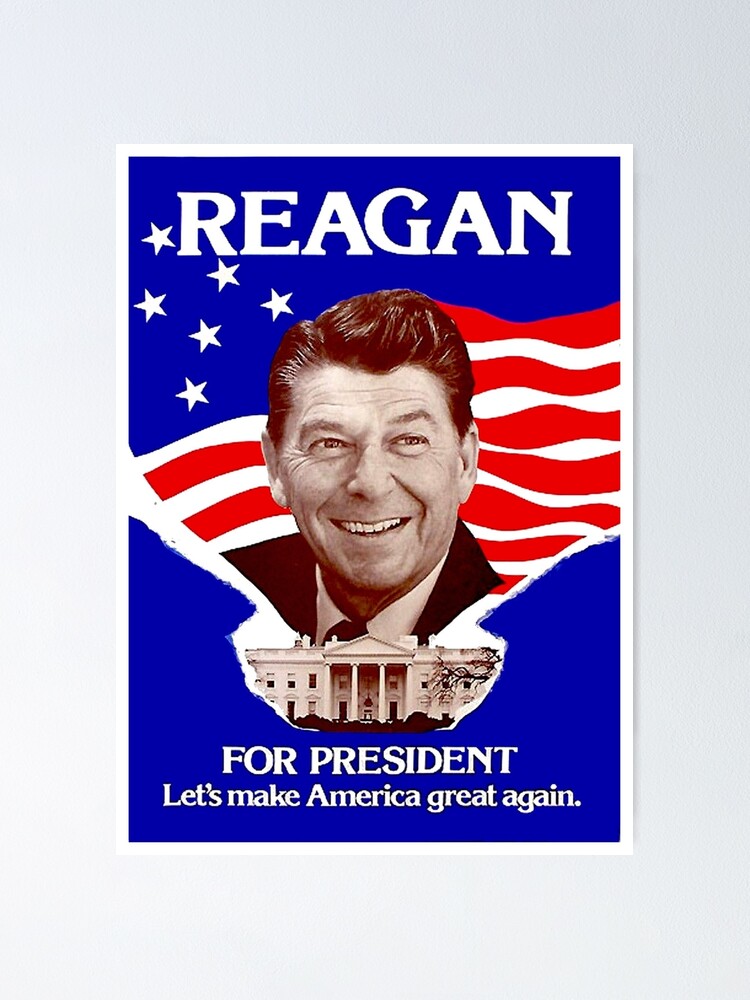 "REAGAN FOR PRESIDENT: Vintage Campaign Advertising Print " Poster by