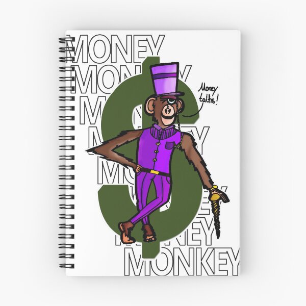Artikelvorschau, Money Monkey. Ein Affe mit Geld, Monokkel und Hut entworfen und verkauft von Krossnesss.