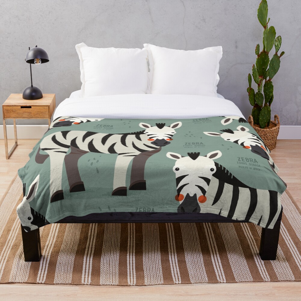 "Zebra, African Wildlife" Throw Blanket for Sale by printedsparrow