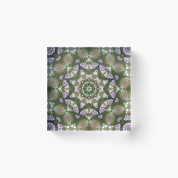 Item preview, Mauve and White Lantana Kaleidoscope Art 4 designed and sold by TravelPhotoArt.