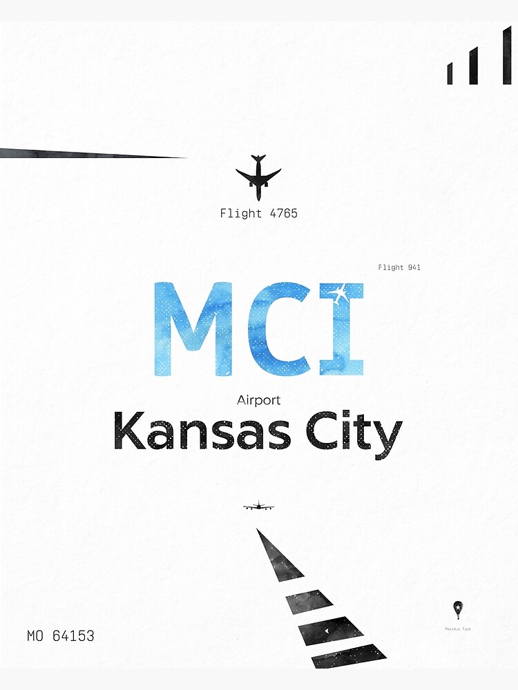 "Kansas City, MCI, Airport code" Canvas Print by Pranatheory Redbubble